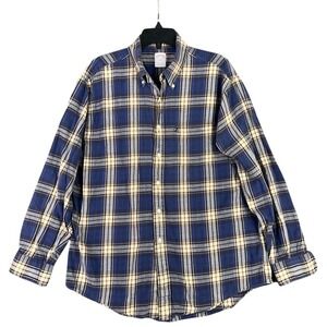 Vintage Y2K Brooks Brothers 346 L Plaid Flannel Shirt Cotton Button Down Classic
